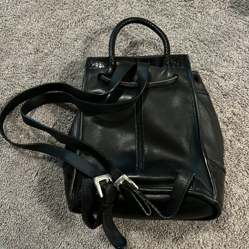 Brighton Black Leather Backpack - image 8